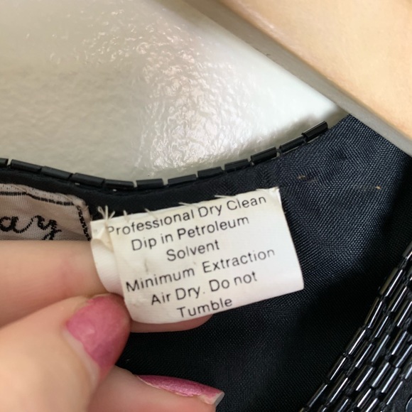 Vintage Silk Black Beaded Holiday Jacket Women’s Size Small - Picture 6 of 8